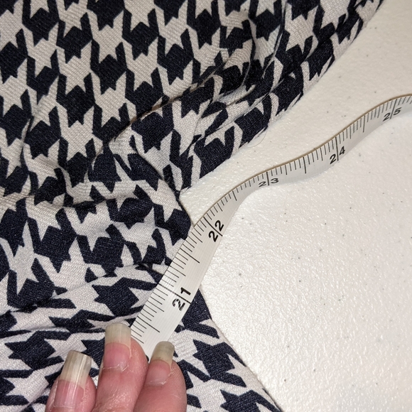 Lila Kass houndstooth blue Navy red white knit midi dress EU size xxxxl us 16.5 - Picture 13 of 15